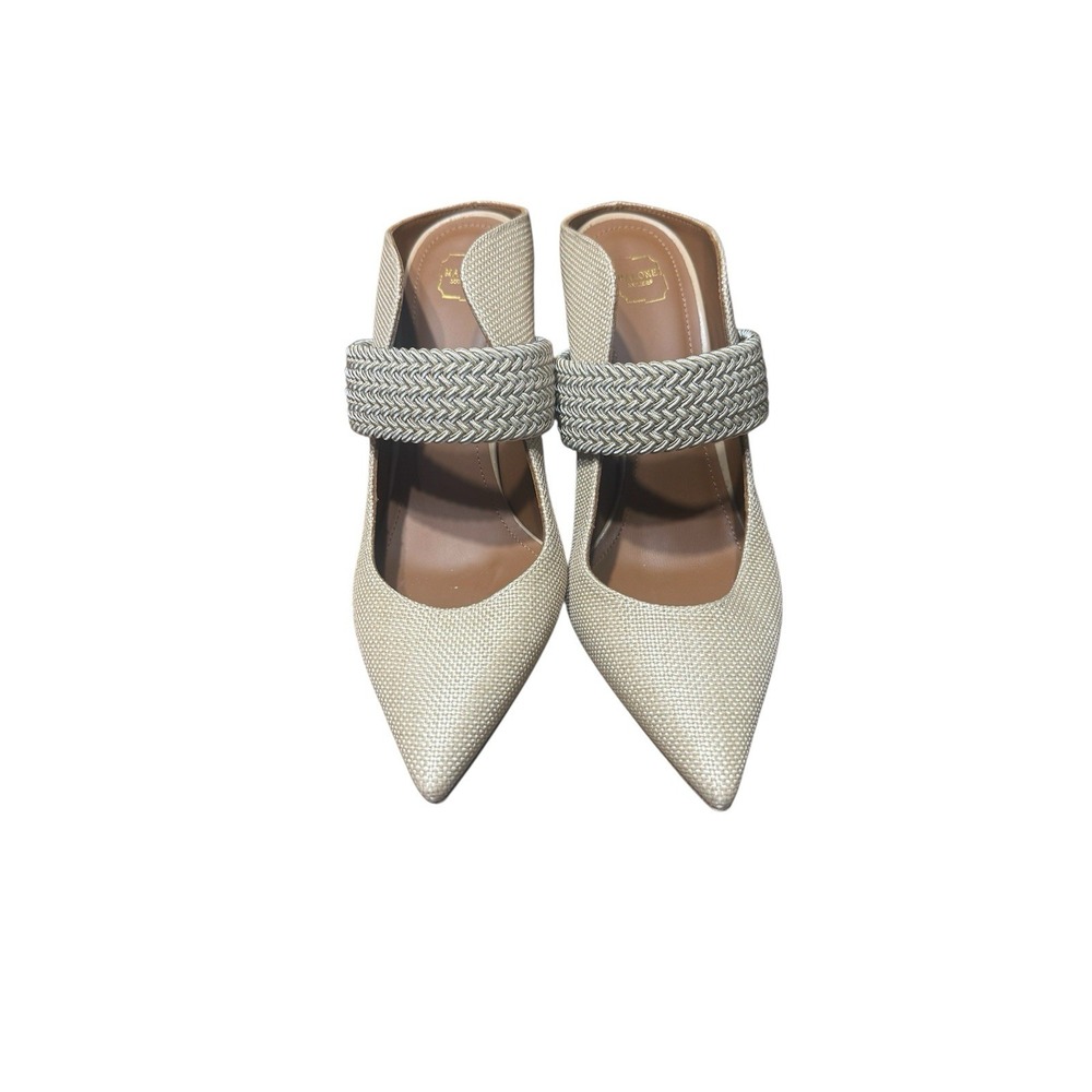 MALONE SOULIERS Woven Raffia High-Heel Mules Size 36/ US SZ 6 euc - Picture 2 of 6